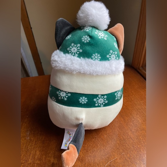 SQUISHMALLOWS  Cam the Calico Cat Winter Snowflake hat and scarf plush 8" - Picture 4 of 6